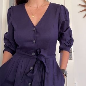 & Other Stories dress women’s jewel size 2 linen